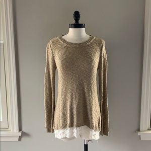 Lace Inset Sweater